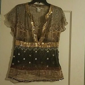 WD.NY sequined blouse